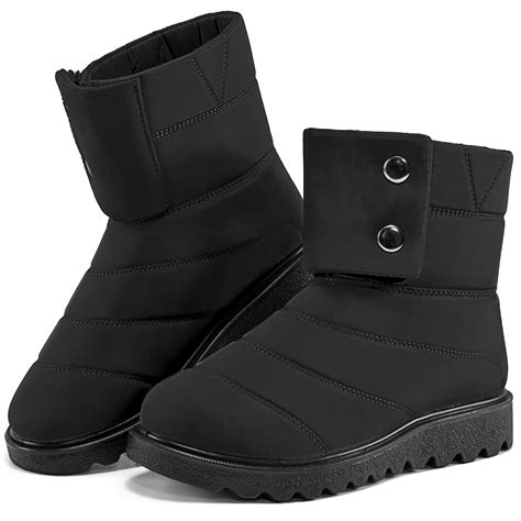Ablanczoom Women Boots Winter Warm Waterproof Ankle Snow Booties ...