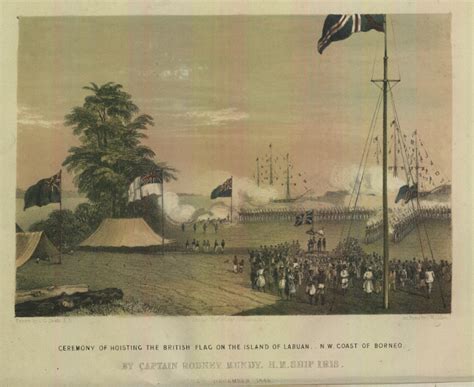 Файл:Ceremony of Hoisting the British Flag on the island of Labuan, N. W. Coast of Borneo.jpg ...