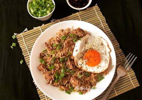 Filipino Chicken Adobo Fried Rice Recipe by Bethica Das - Cookpad