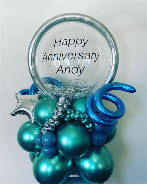 Anniversary gift ideas | Balloon bouquet, Anniversary balloons, Bubble ...