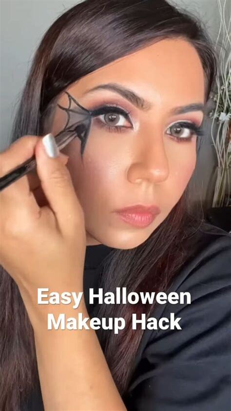 Easy Spider Web Eye Makeup for Halloween | Upstyle