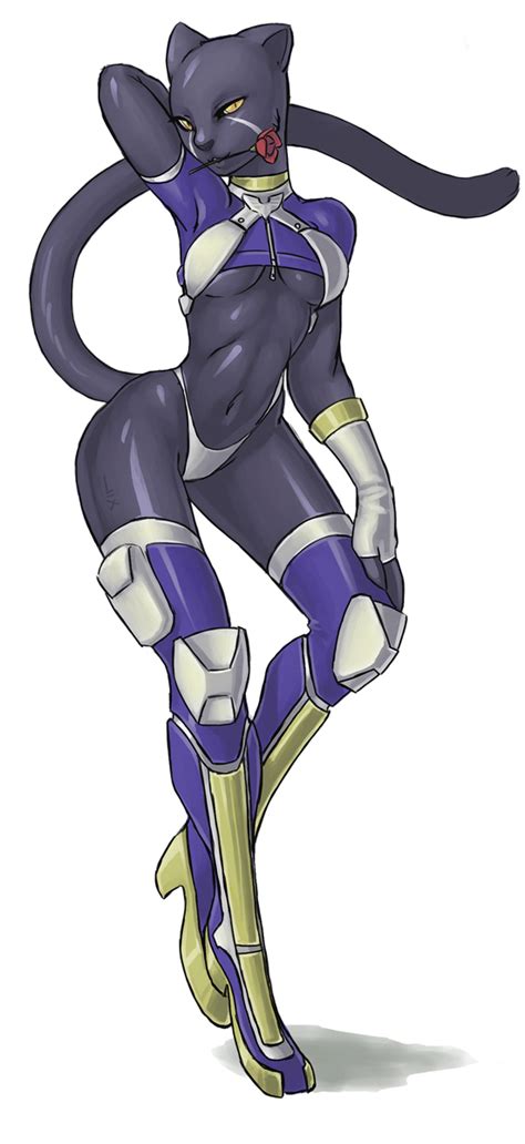 Fem Panther pinup by luigiix on DeviantArt