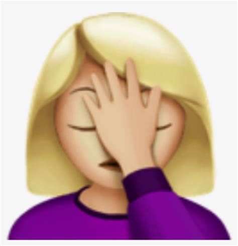 Facepalmemoji Facepalm Girl Girlpower Wtf Face Emoji - Woman ...