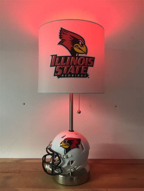 Illinois State University Football Lamp, ISU Redbirds, Sports Light, Helmet, man cave, College ...