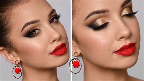 Eye Makeup With Red Lipstick Tutorial | Saubhaya Makeup