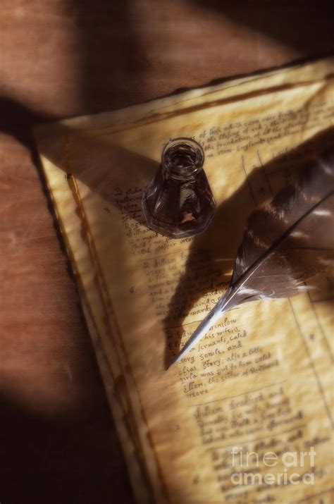 Parchment with Ink and Quill Pen Photograph by Jill Battaglia - Fine Art America