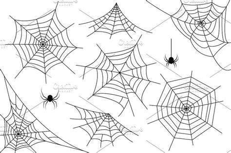 Ai+PNG..Halloween spider web. Vector | Spider web drawing, Spider web ...