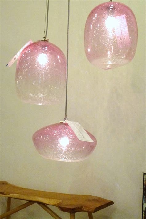 Pink glass pendant lights abc carpet and home Glass Pendant Light ...