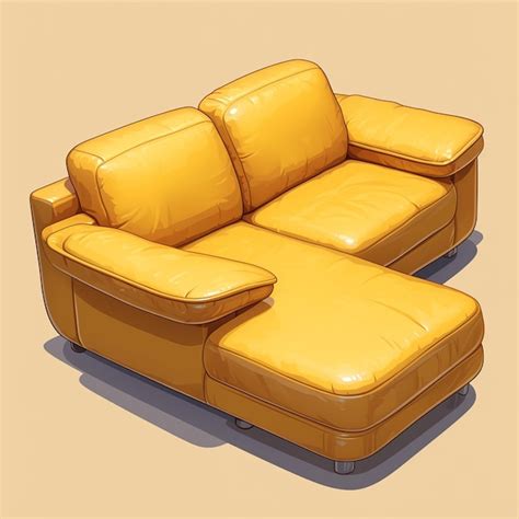 Contemporary sectional sofa with chaise | Premium AI-generated vector