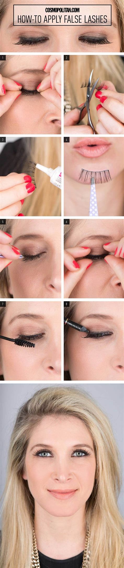 This Is the Easiest Way to Apply False Eyelashes (With images) | Applying false lashes