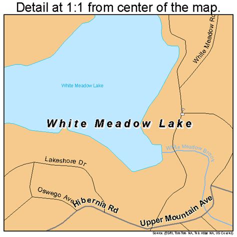 White Meadow Lake New Jersey Street Map 3480750