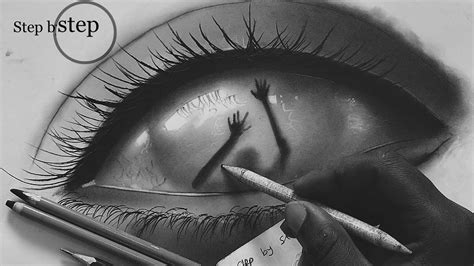 HOW TO DRAW A CREEPY EYE - YouTube