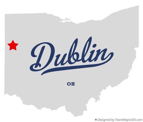 Map of Dublin, Mercer County, OH, Ohio