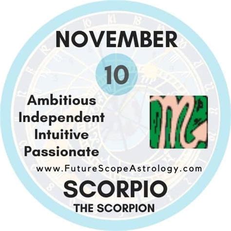 November 10 Zodiac (SCORPIO) Birthday Personality, Birthstone, Compatibility - FutureScope Astrology