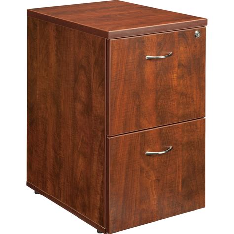 Two Drawer Wood File Cabinet With Lock