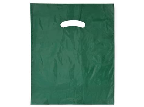 Dark Green Plastic Merchandise Bags - 12" x 15" | Nashville Wraps