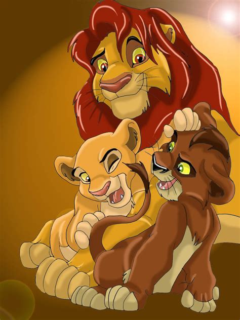 Simba, Kovu and Kiara - Kovu & Kiara Fan Art (24516542) - Fanpop