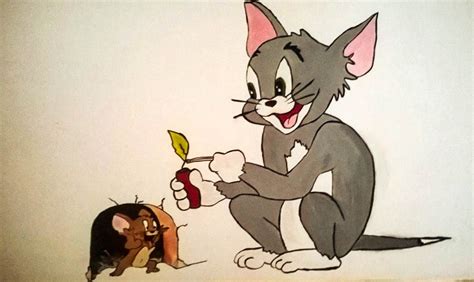 Tom & Jerry scene wall painting #tom #jerry #wall | Sketches, Art sketches, Wall painting