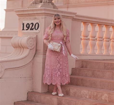 Elegant Pink Vintage Inspired Dress - Lizzie in Lace