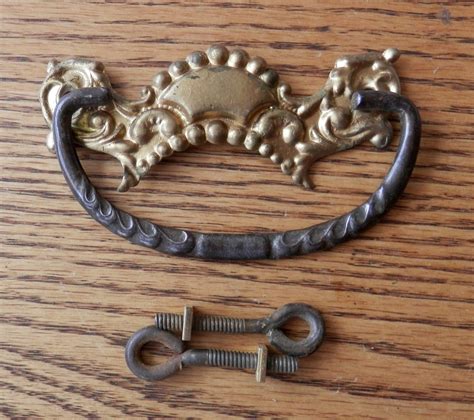 Fine Beautiful Victorian Brass Drawer Pulls Colonial Style Cabinet Hardware