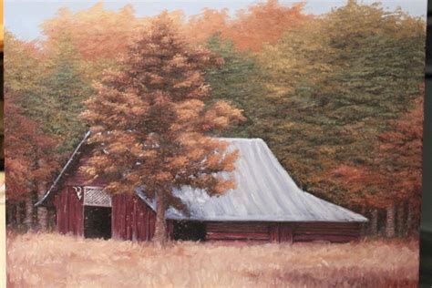 “The Barn During Fall Season“ Painting Commission Created By M. J.A.M.P ...