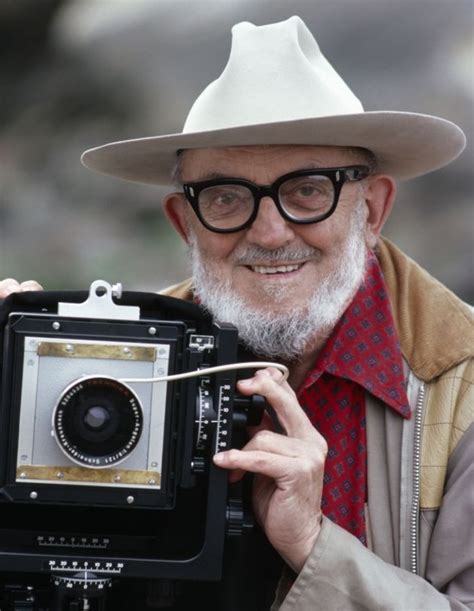 Ansel Adams with his large format camera in Point Lobos, California ...