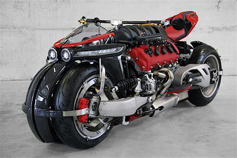 A Ferrari F136 Engine Shoehorned Into A Lazareth Motorcycle