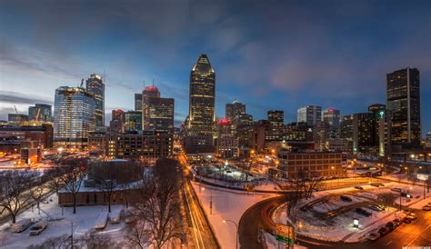 Night time Cityscape with lights in Montreal, Quebec, Canada image - Free stock photo - Public ...