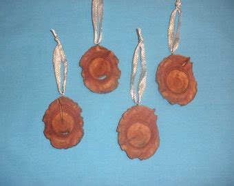 4 Rustic Christmas Ornaments Snowman Reclaimed Tree Branch