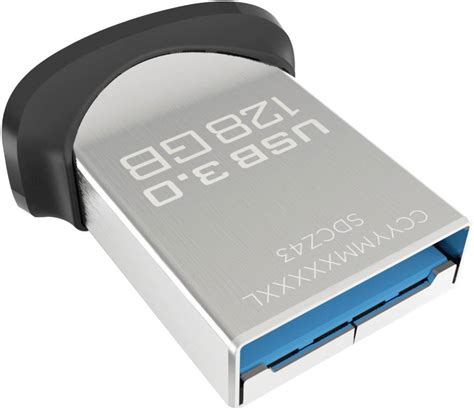 SanDisk Cruzer Ultra Fit™ USB stick 128 GB Black SDCZ43-128G-GAM46 USB ...