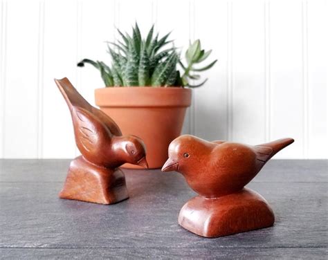 Wooden Bird Figurines Vintage - Etsy