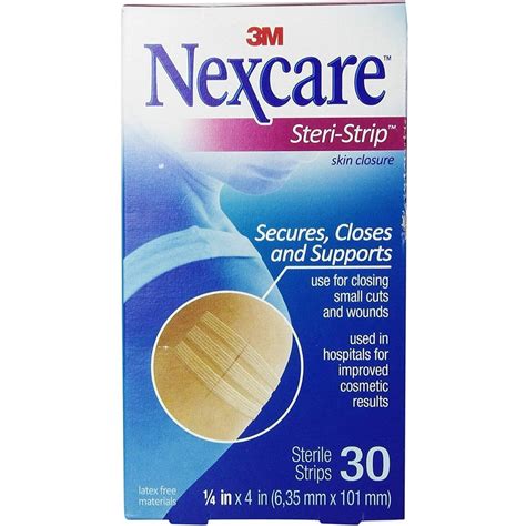 Nexcare Steri-Strip Skin Closure Strips 1/4 Inch X 4 Inches 30 Each - Walmart.com - Walmart.com