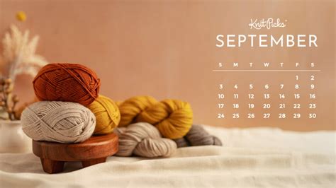 Free Downloadable September 2023 Calendar - The Knit Picks Staff Knitting Blog