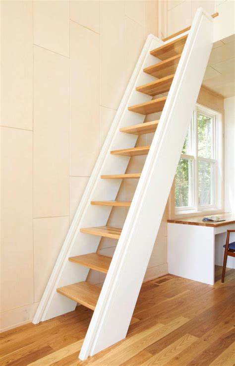 13 Stair Design Ideas For Small Spaces | Loft staircase, Space saving staircase, Attic remodel