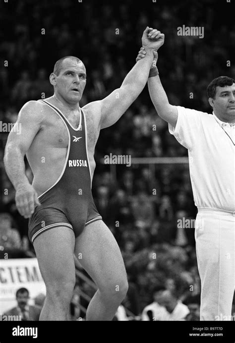 Three times Olympic champion in Greco Roman wrestling Alexander Karelin ...