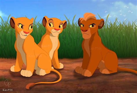 Kion and Rani cubs by Kat-P5H on DeviantArt | Lion king art, Disney lion king, Anime lion