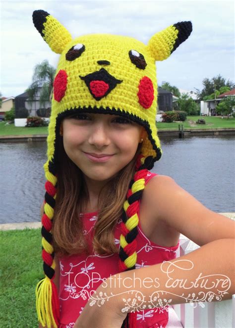 Pikachu Hat Crochet Pattern Pokemon Crochet Hat Pattern - Etsy | Crochet hats, Crochet hat ...