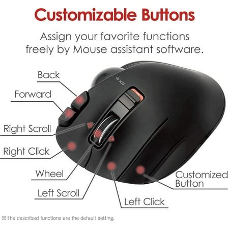 ELECOM Wireless Trackball Mouse for Left-Handed, EX-G Series L Size 2.4GHz 6 Buttons Black M ...