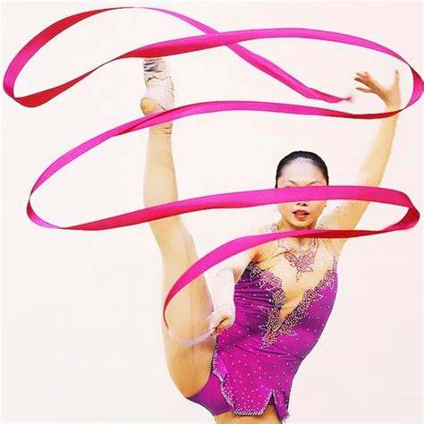 Rhythmic Gymnastics Ribbon Dance Gym Riband Ballet Streamer Twirling Rod Stage Performance Props ...