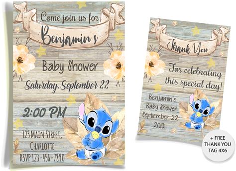 Stitch Baby Shower Invitation Lilo and Stitch Baby Shower | Etsy