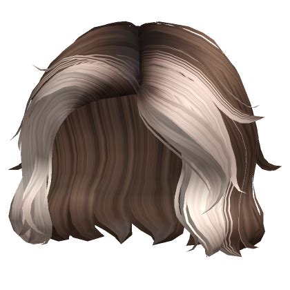 Short Two-Tone Cyber Girl Hair in Brown & Blonde | Roblox Item - Rolimon's