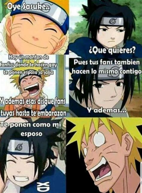 fotos de sasuke y naruto,sasunaru y memes :3 | Frases de naruto, Momentos divertidos de naruto ...