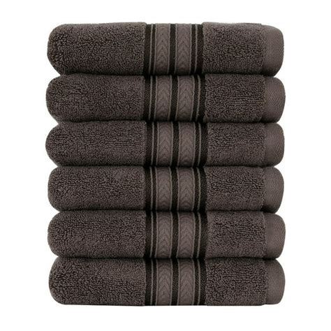 6 Pieces Luxury Hand Towels, 100% Cotton Absorbent Bathroom Towels ...