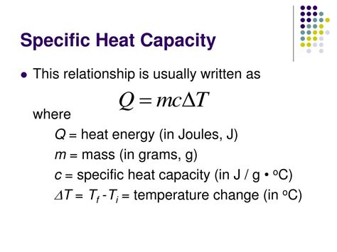 PPT - Specific Heat Capacity PowerPoint Presentation, free download - ID:1596737