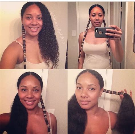 Banding your hair. Ladies, this is a way of stretching your hair without using heat! | Natural ...