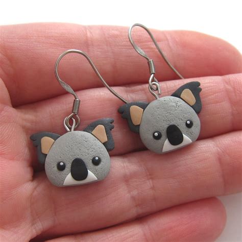 Koala Earrings Koala Jewelry Koala Gifts Funny Koala Bear | Etsy