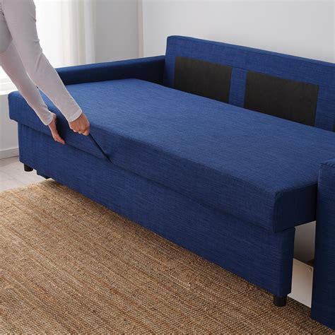 FRIHETEN Sleeper sofa, Skiftebo blue - IKEA | Sofa bed blue, Ikea sofa bed, Sleeper sofa comfortable