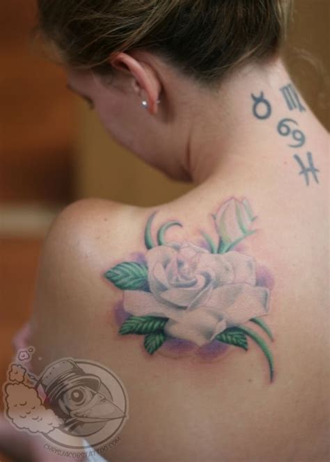 Gardenia Tattoo - Chris Jacobs Tattoo | Gardenia tattoo, Picture tattoos, Tattoos