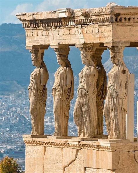 ANCIENT HISTORY on Instagram: “Caryatid A caryatid is a sculpted female figure, with a colum ...