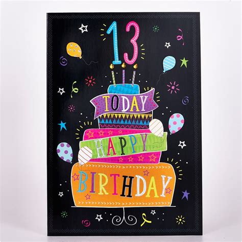 Friday the 13th Birthday Cards Signature Collection Birthday Card 13th Birthday Cake | BirthdayBuzz